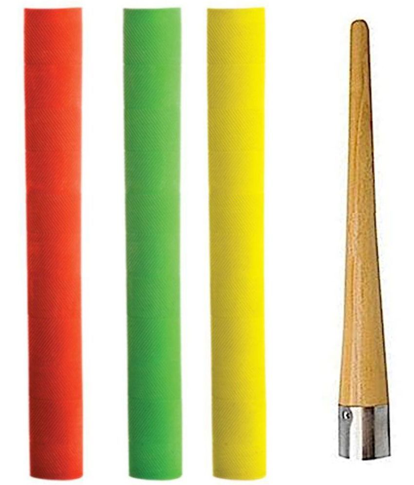     			EmmEmm Premium Combo of 3 Bat Grips and 1 Bat Grip Wooden Applicator Wooden Cone