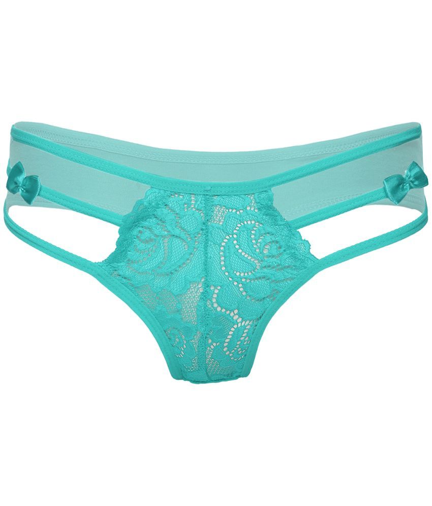     			FIHA Pack of 1 Poly Cotton Thongs For Women ( Teal )