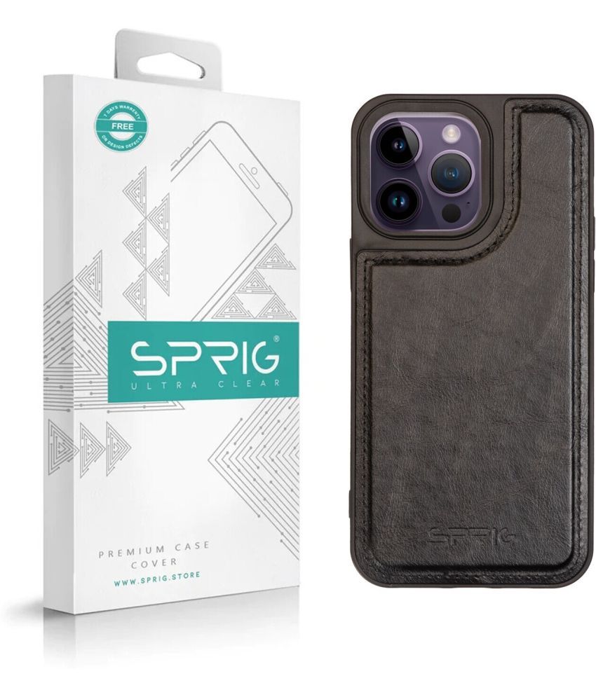     			Sprig Plain Cases Compatible For Leather Apple Iphone 14 Pro Max ( Pack of 1 )