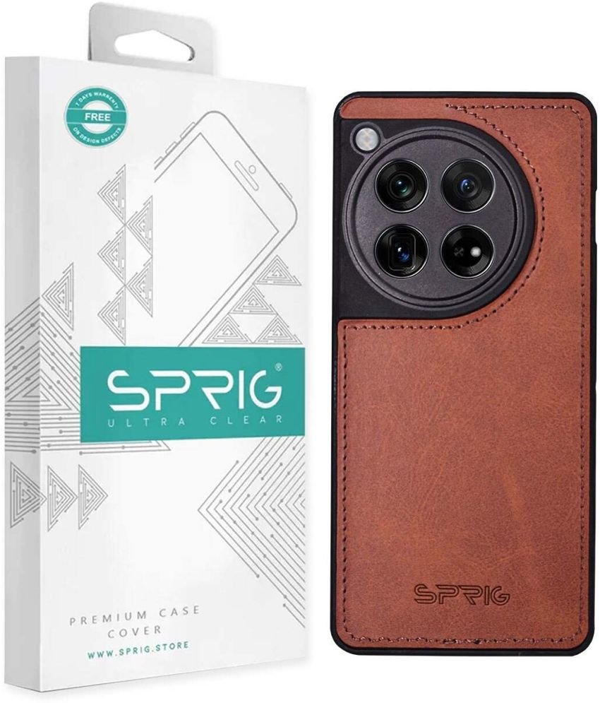     			Sprig Plain Cases Compatible For Leather Oneplus 12 5G ( Pack of 1 )