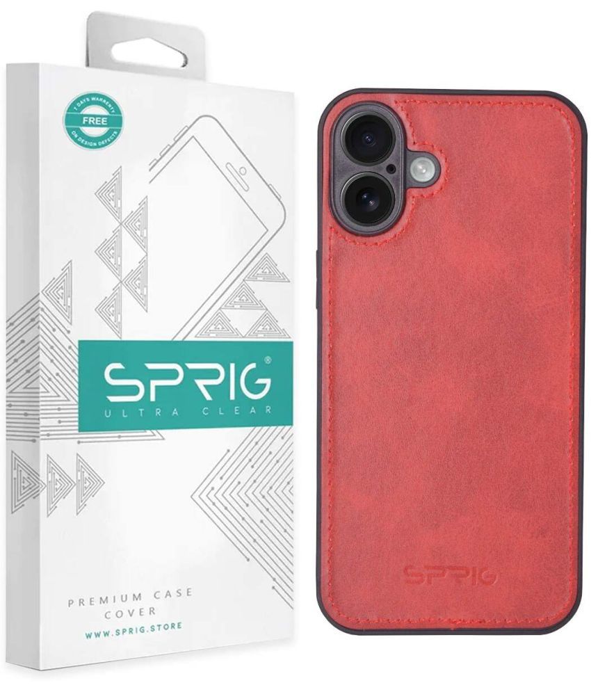     			Sprig Plain Cases Compatible For Leather Iphone 16 ( Pack of 1 )