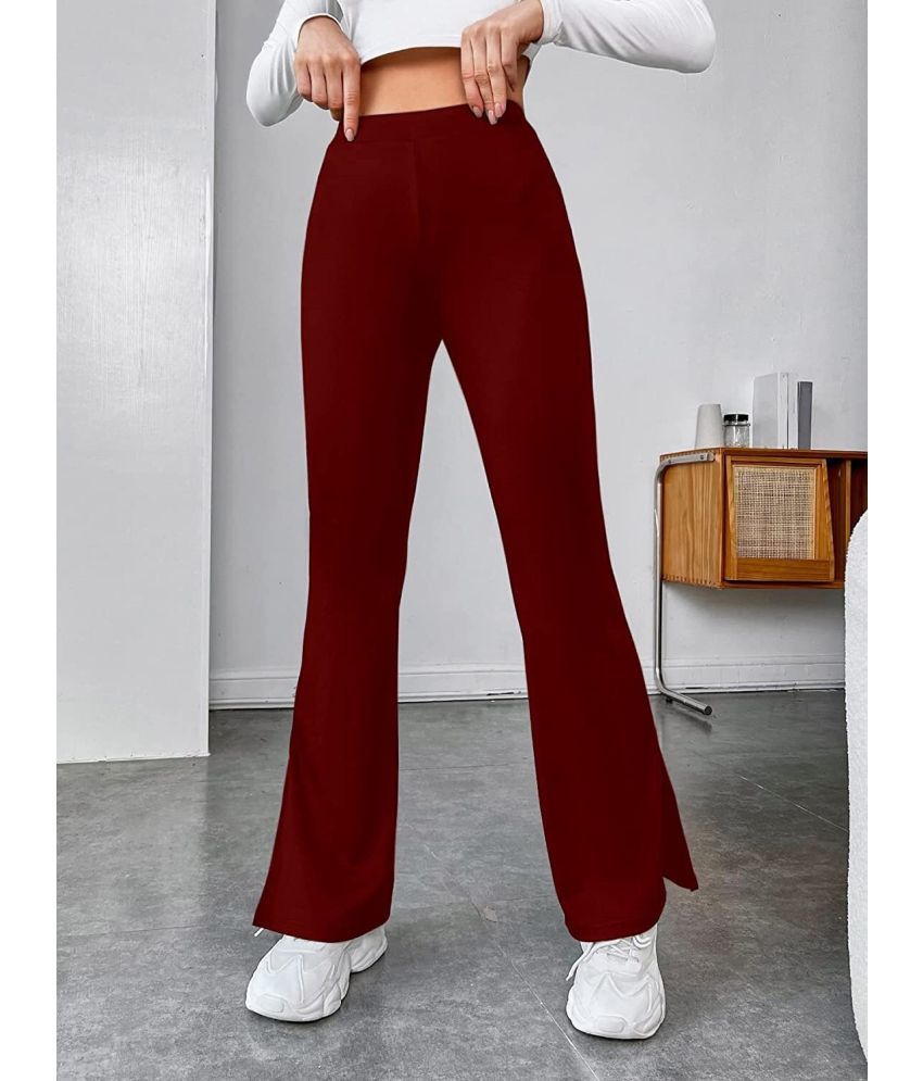     			Istyle Can Pack of 1 Polyester Relaxed Women's Casual Pants ( Maroon )