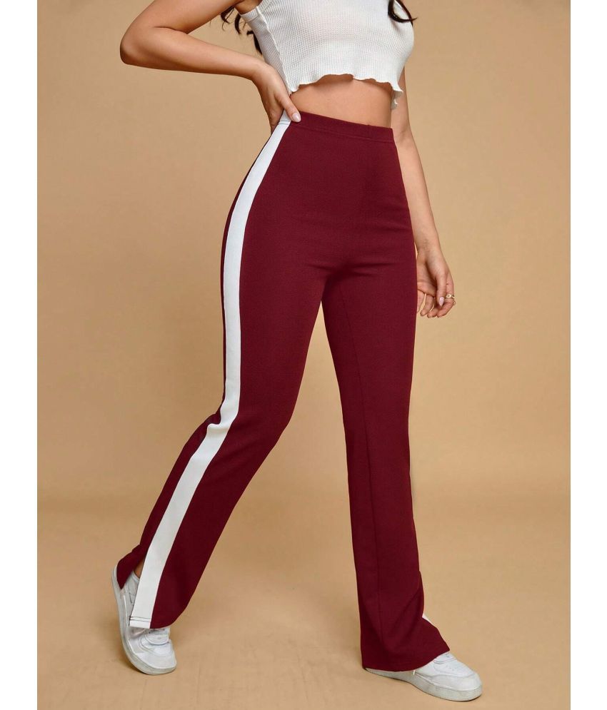     			Istyle Can Pack of 1 Polyester Relaxed Women's Casual Pants ( Maroon )