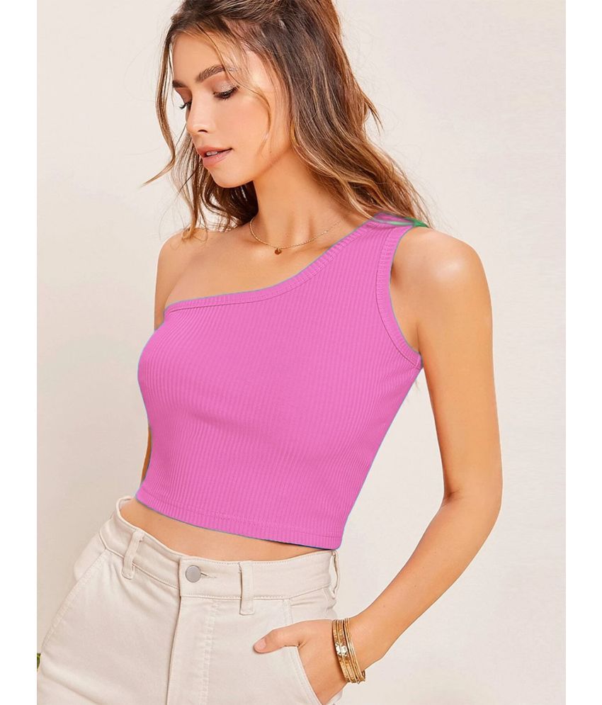     			Istyle Can Pink Cotton Blend Women's Crop Top ( Pack of 1 )