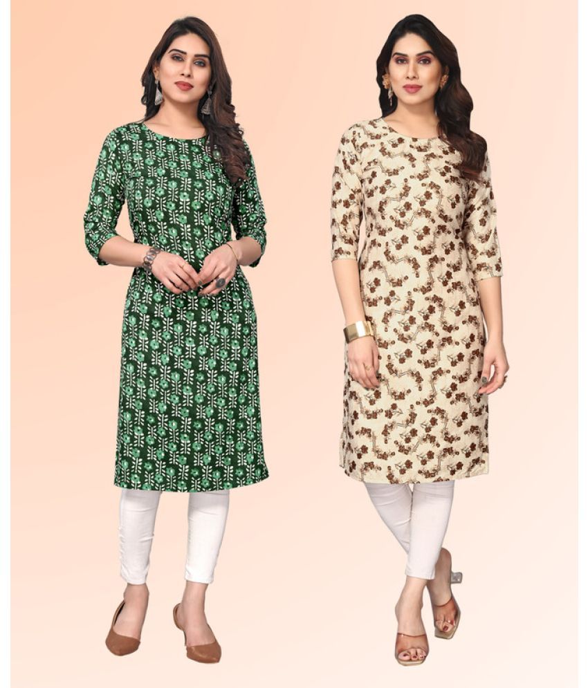     			KETAKI FASHION Pack of 2 Crepe Printed Straight Women's Kurti - ( Multicoloured )