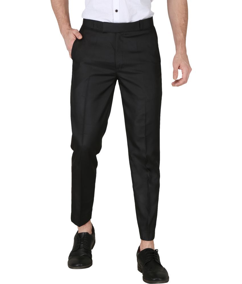     			KS Fashion Regular Flat Men's Formal Trouser - Black ( Pack of 1 )