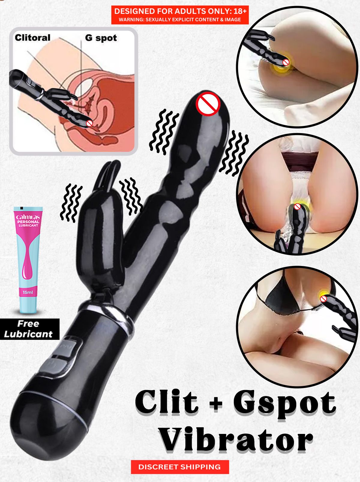     			Light Weight and Easy to Hide- Rabbit Vibrator Vagina | G- Spot Clit Stimulate Female Masturbation Vibrator by Naughty Nights