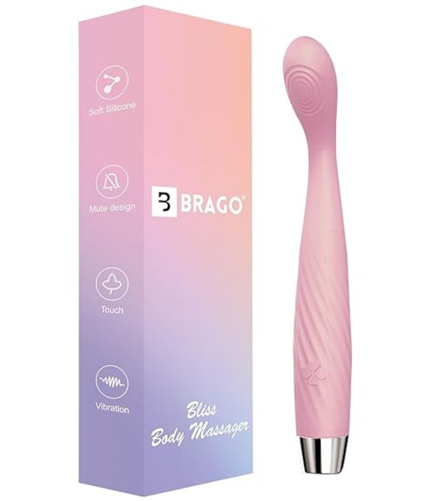     			Brago Body Massager Handheld Flexible Massager for Stress Relief & Relaxation, Rechargeable (Bliss - Pink)