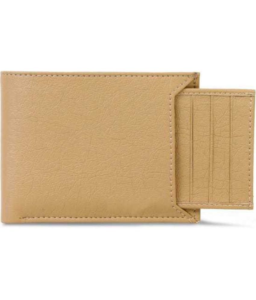     			Sonrisa 100% Leather Solid Men's Regular Wallet With 9 Slots For Card ( Beige , Pack of 1 )