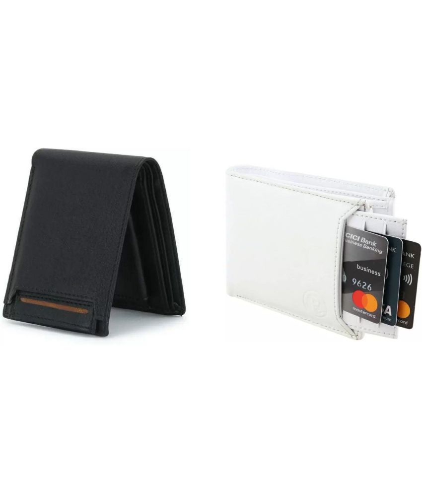     			Sonrisa PU Solid Men's Regular Wallet With More Than 10 Slots For Card ( Multicolor , Pack of 2 )