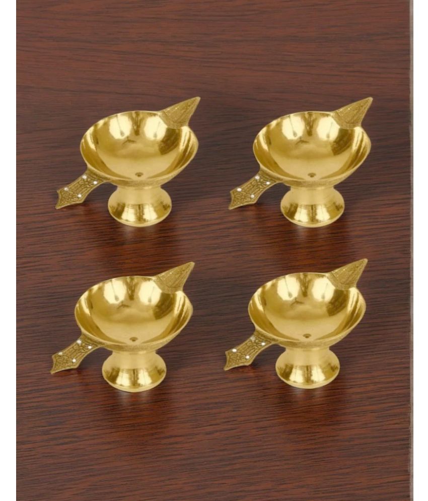     			Spherulemuster Brass Table Diya - Pack of 4