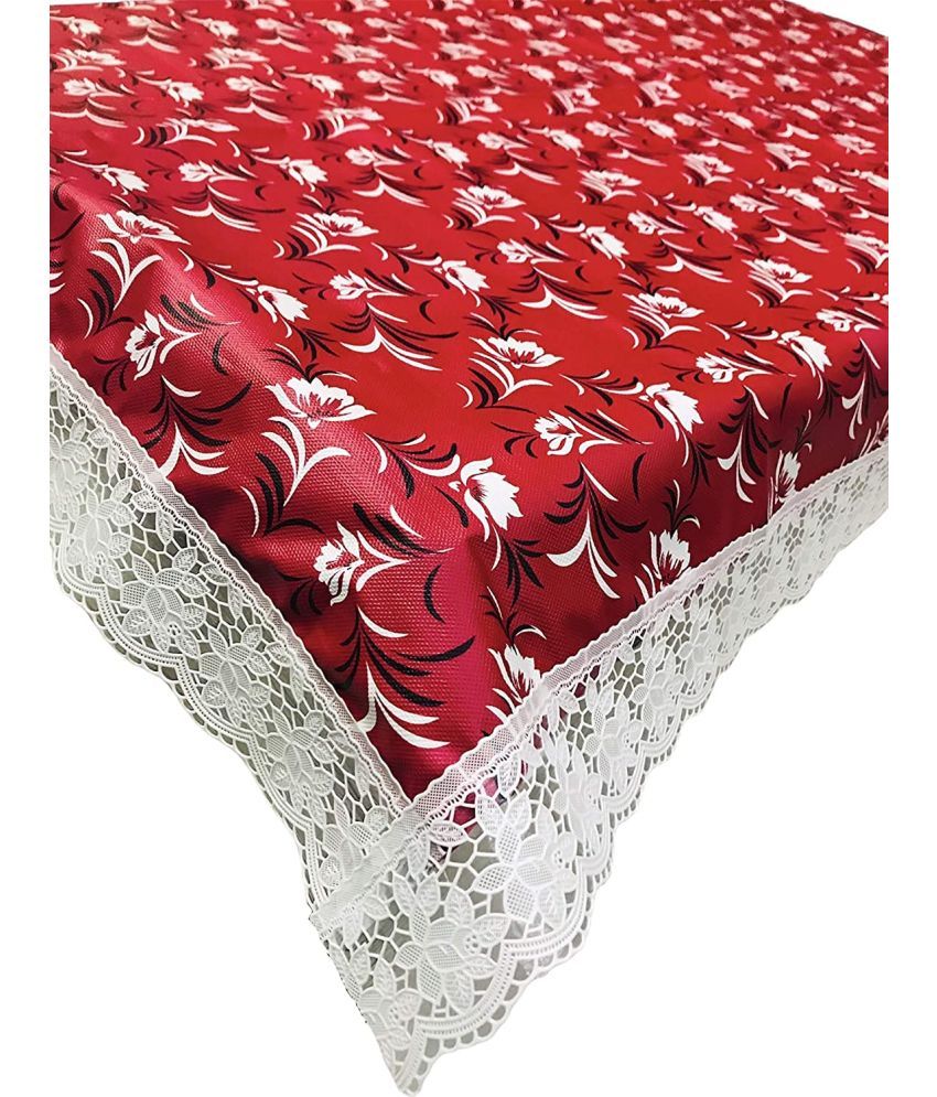     			CreadCraft Printed PVC 4 Seater Rectangle Table Cover ( 150 x 105 ) cm Pack of 1 Multi