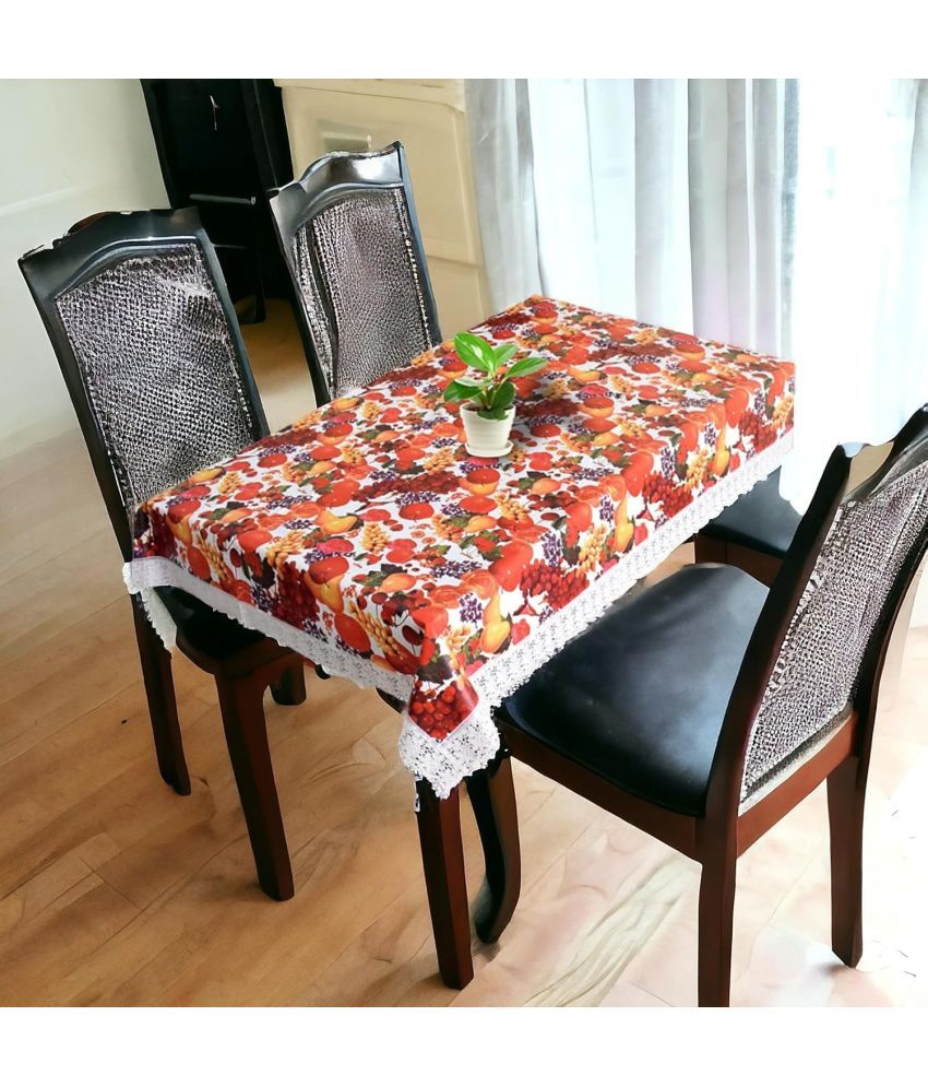     			CreadCraft Printed PVC 4 Seater Rectangle Table Cover ( 150 x 105 ) cm Pack of 1 Multi