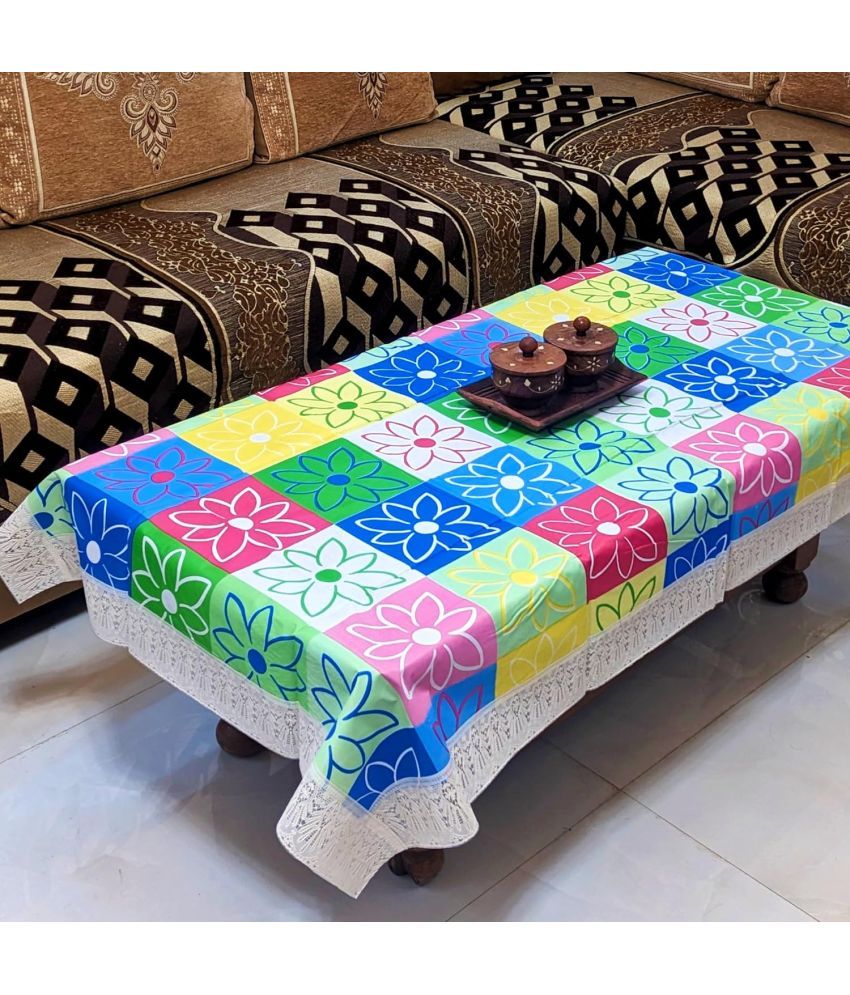     			CreadCraft Printed PVC 4 Seater Rectangle Table Cover ( 150 x 105 ) cm Pack of 1 Multi