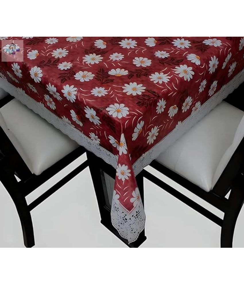     			CreadCraft Printed PVC 4 Seater Rectangle Table Cover ( 150 x 105 ) cm Pack of 1 Multi