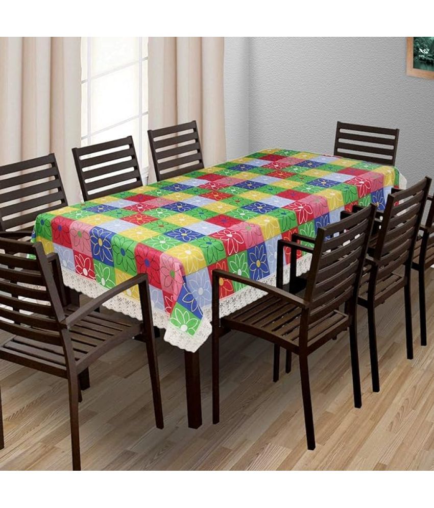     			CreadCraft Printed PVC 4 Seater Rectangle Table Cover ( 150 x 105 ) cm Pack of 1 Multi