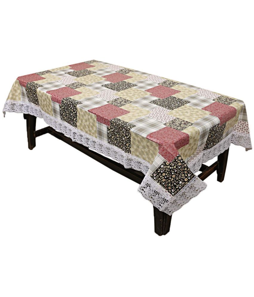     			CreadCraft Printed PVC 4 Seater Rectangle Table Cover ( 150 x 105 ) cm Pack of 1 Multi