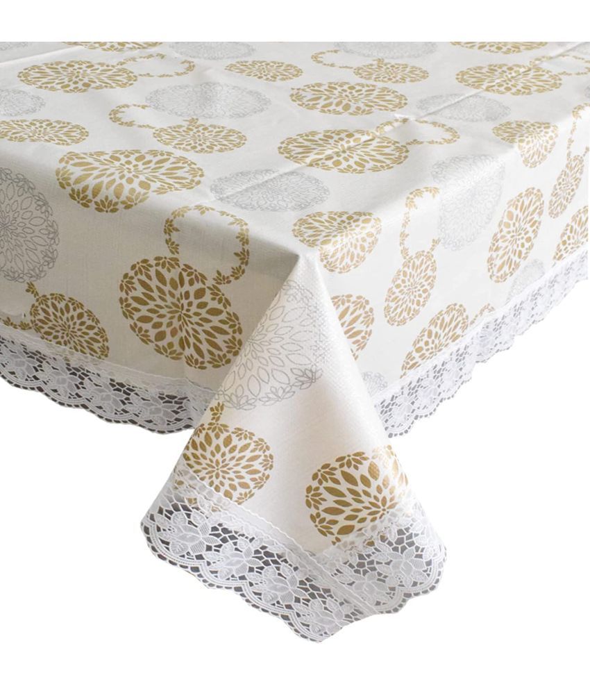     			CreadCraft Printed PVC 4 Seater Rectangle Table Cover ( 150 x 105 ) cm Pack of 1 Multi