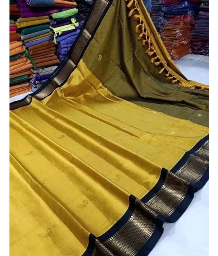     			FAB SILK Cotton Silk Woven Saree With Blouse Piece ( Multicolor14 , Pack of 1 )