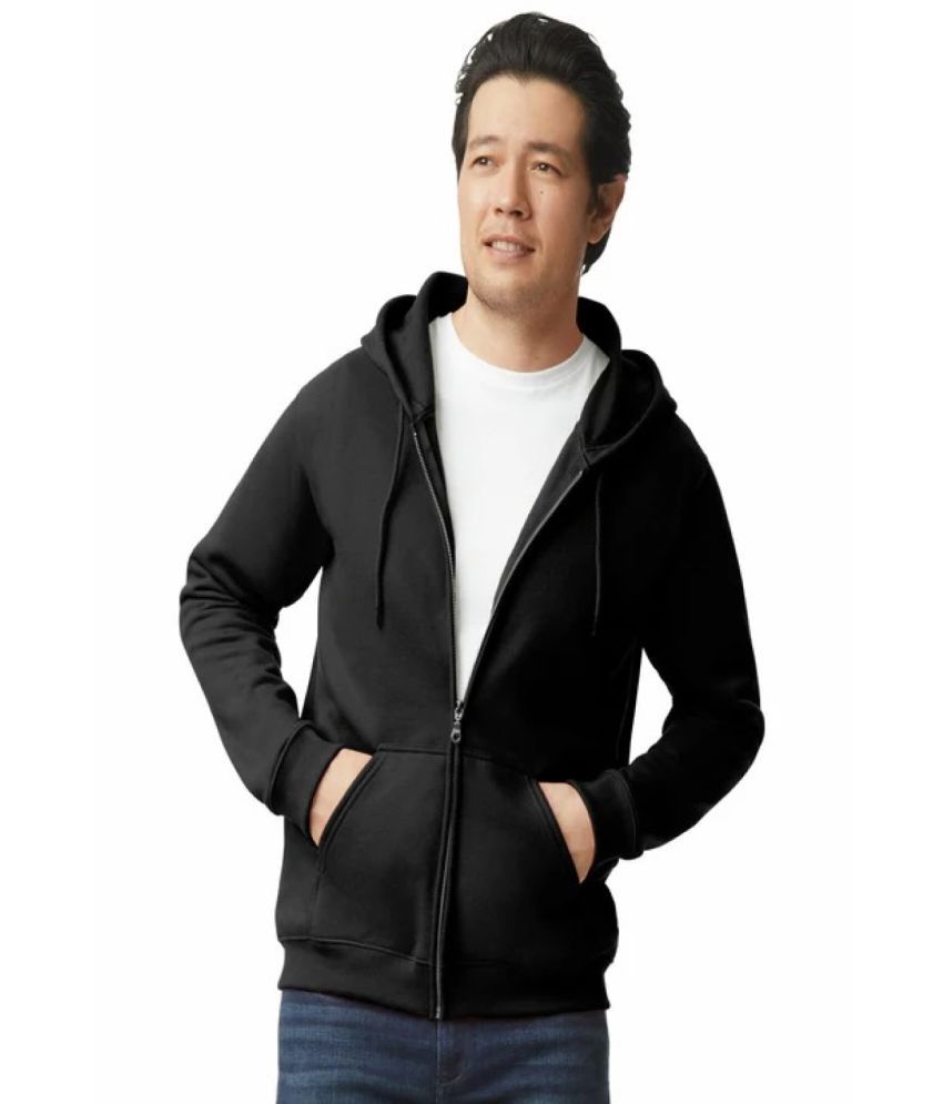     			Gildan Cotton Hooded Men's Sweatshirt - Black ( Pack of 1 )