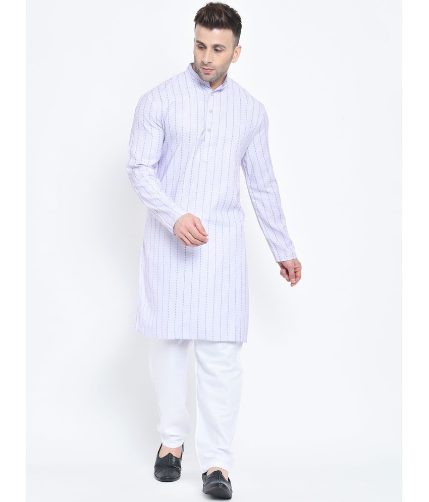     			Hangup Off-White Silk Regular Fit Men's Kurta Pyjama Set ( Pack of 1 )