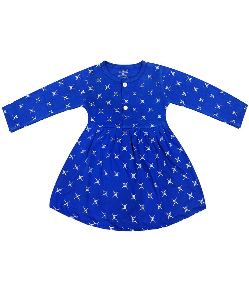     			INFANT Pack of 1 Baby Girls Cotton Dress ( Blue )