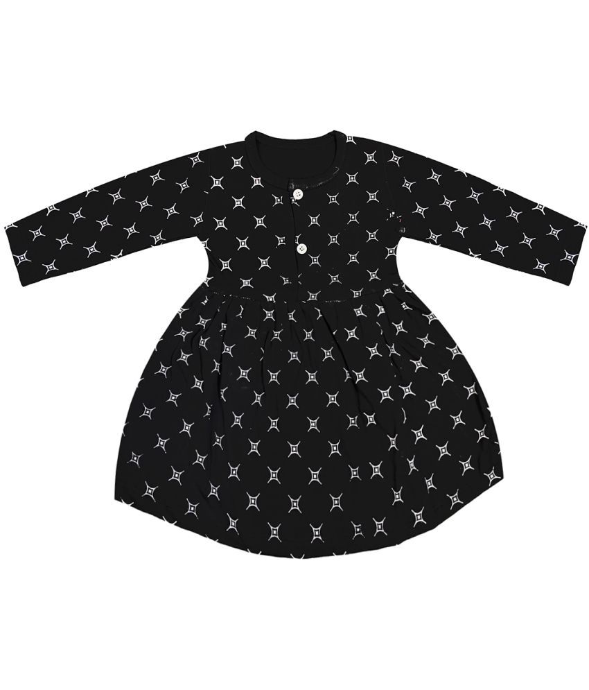     			INFANT Pack of 1 Baby Girls Cotton Dress ( Black )