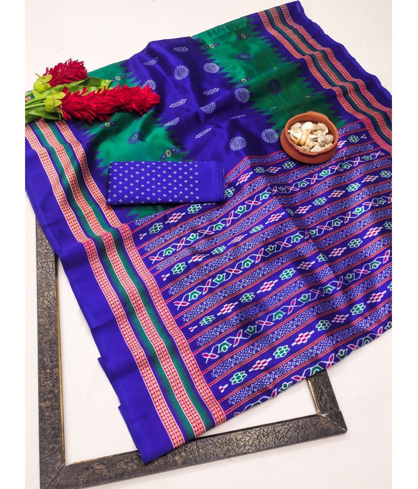     			Kanooda Prints Art Silk Printed Saree With Blouse Piece ( Purple , Pack of 1 )