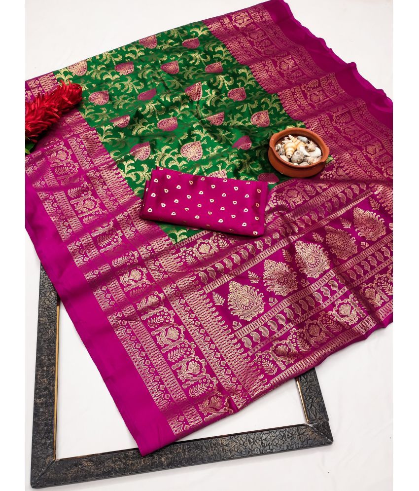     			Kanooda Prints Art Silk Printed Saree With Blouse Piece ( Multicolor , Pack of 1 )