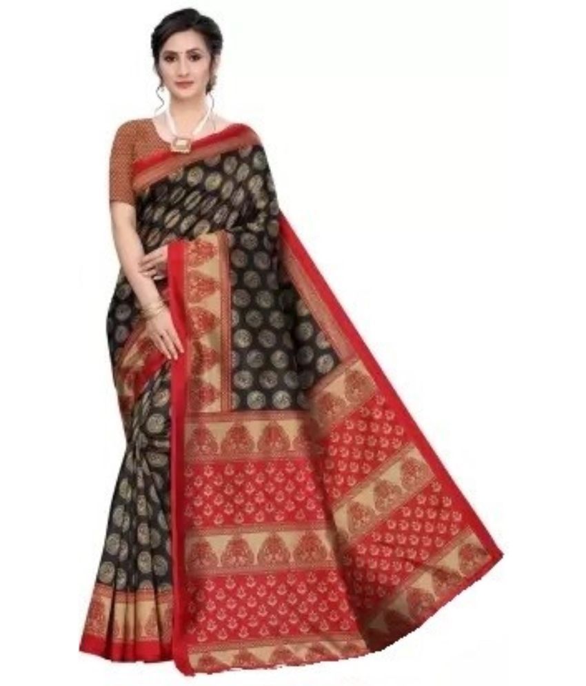     			Kanooda Prints Art Silk Woven Saree With Blouse Piece ( Multicolor , Pack of 1 )