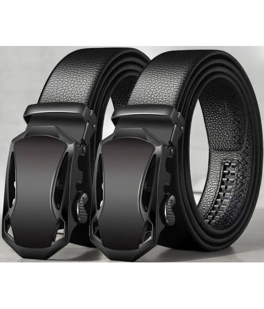     			Kastner - Black PU Men's Casual Belt ( Pack of 2 )