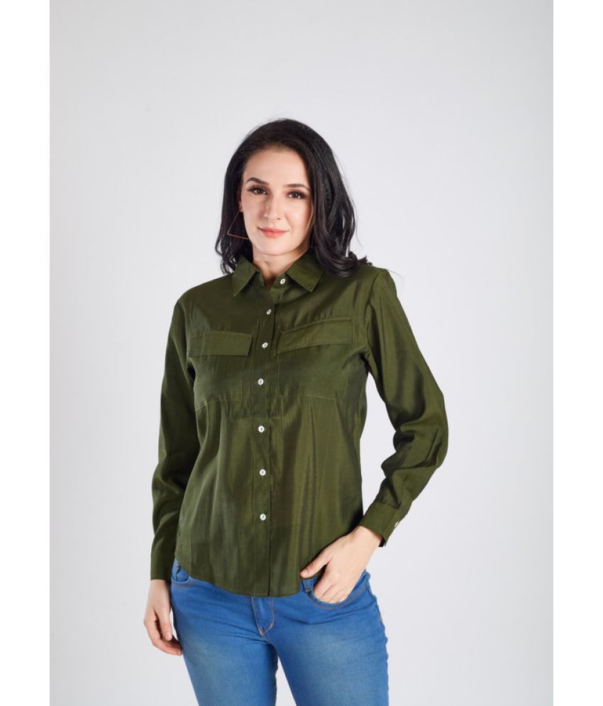     			Mantra Fashion Olive Polyester Women's Regular Top ( Pack of 1 )