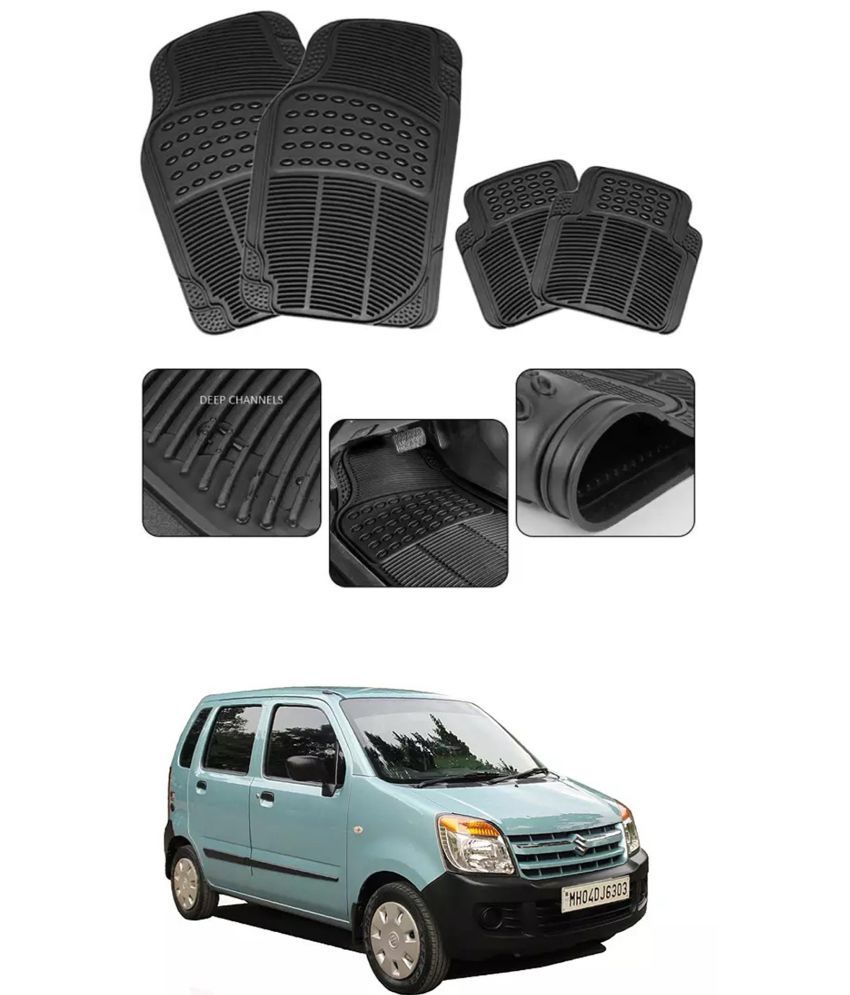     			RONISH Car Rubber Mat (Set Of 4) Foot Mat For Maruti Suzuki Old Wagnor