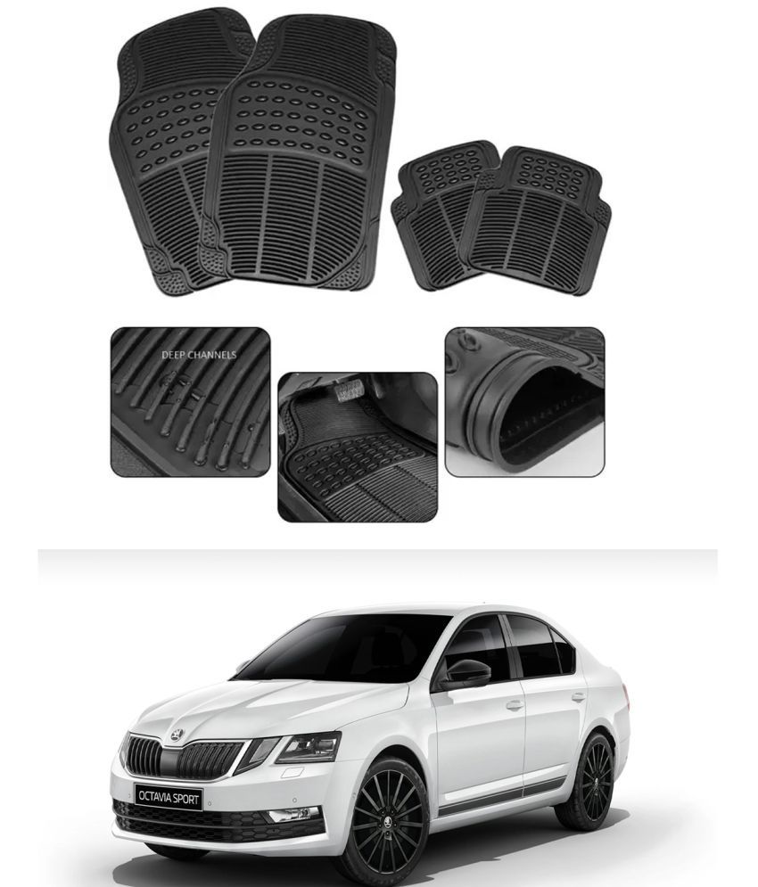     			RONISH Car Rubber Mat (Set Of 4) Foot Mat For Skoda Octavia