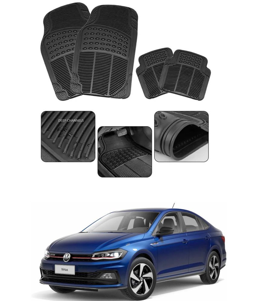     			RONISH Car Rubber Mat (Set Of 4) Foot Mat For Volkswagen Virtus