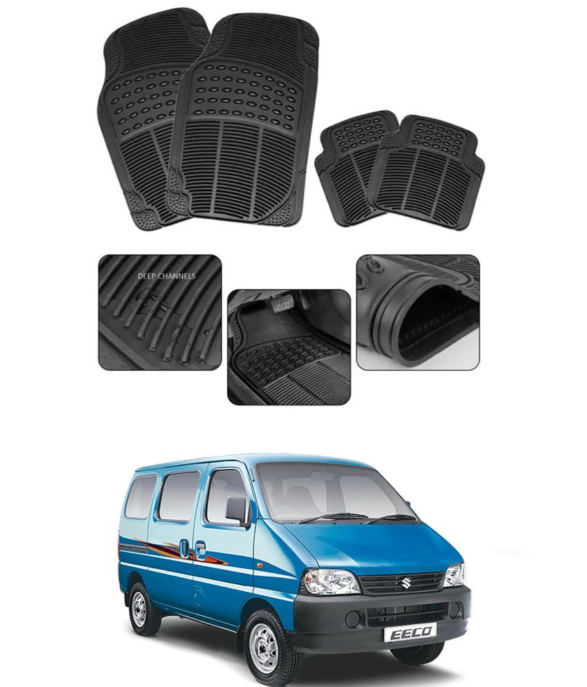     			RONISH Car Rubber Mat (Set Of 4) Foot Mat For Maruti Suzuki Eeco