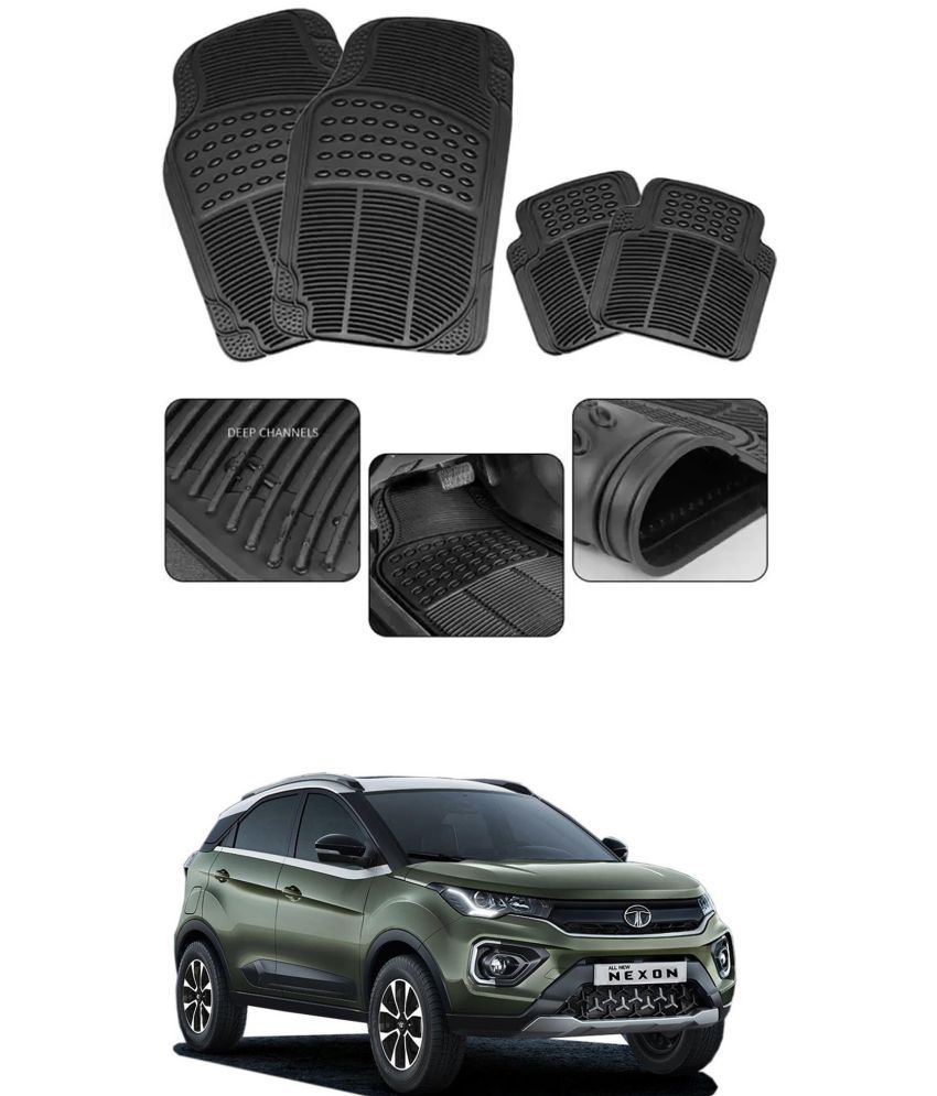     			RONISH Car Rubber Mat (Set Of 4) Foot Mat For Tata Nexon