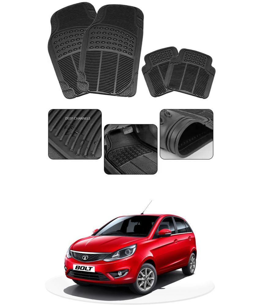     			RONISH Car Rubber Mat (Set Of 4) Foot Mat For Tata Bolt