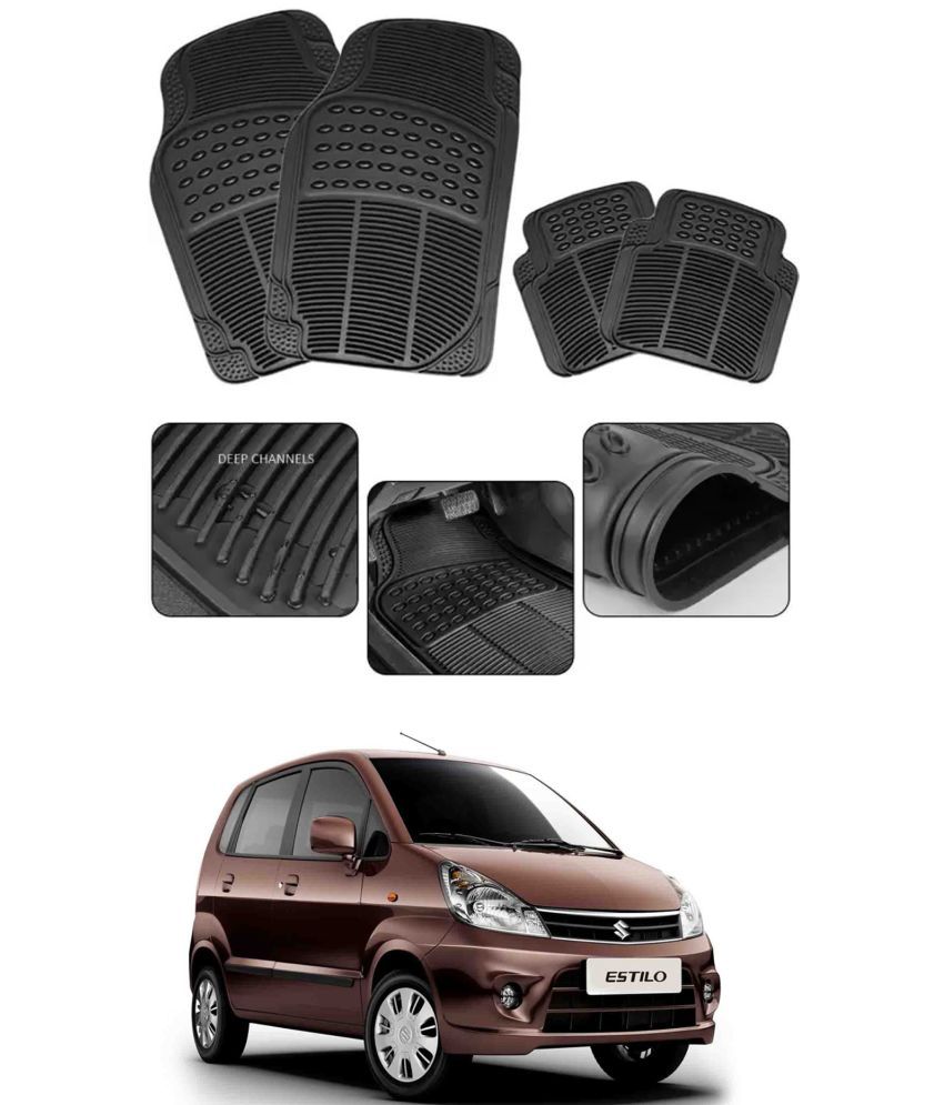     			RONISH Car Rubber Mat (Set Of 4) Foot Mat For Maruti Suzuki Zen Estilo