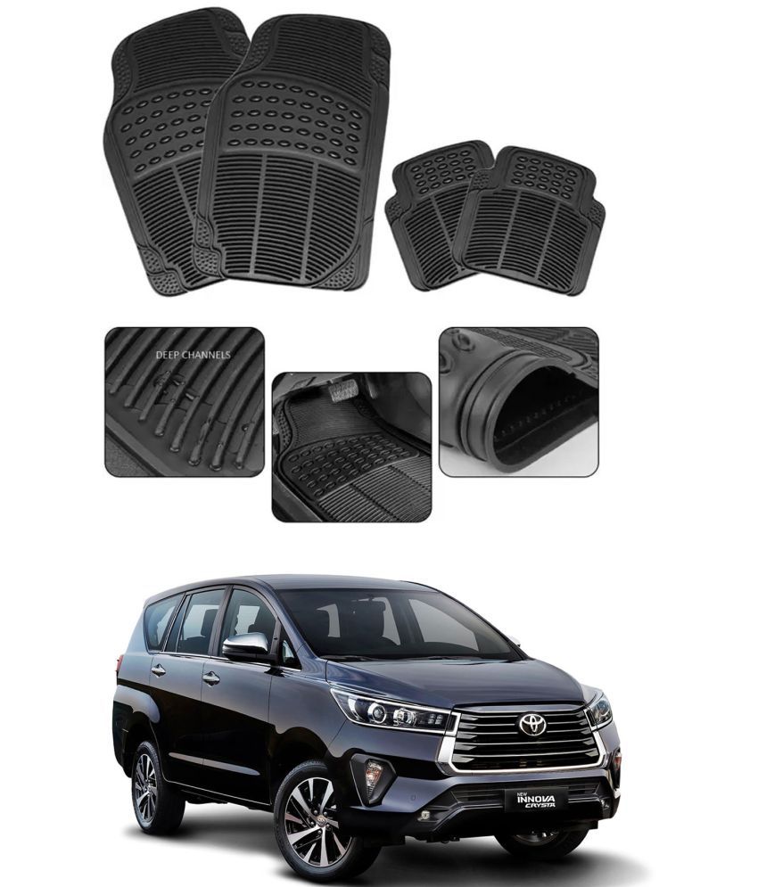     			RONISH Car Rubber Mat (Set Of 4) Foot Mat For Toyota Innova Crysta