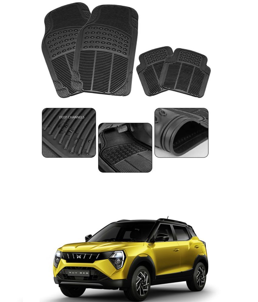     			RONISH Car Rubber Mat (Set Of 4) Foot Mat For Mahindra 3XO