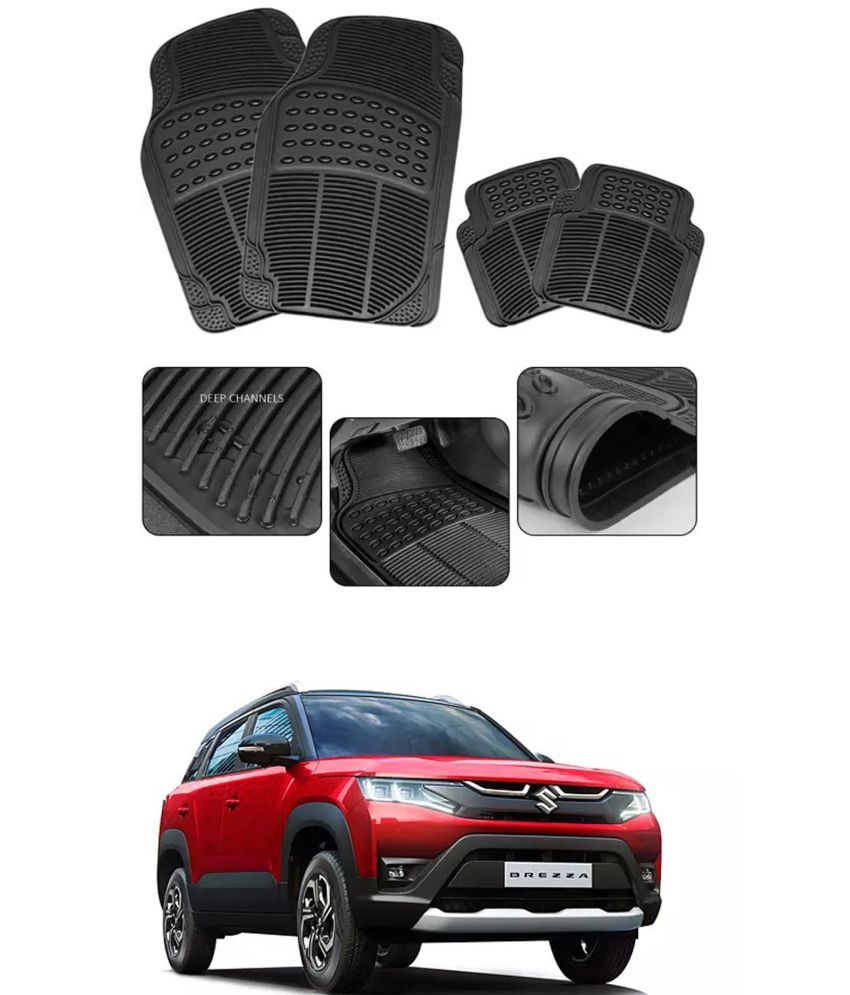     			RONISH Car Rubber Mat (Set Of 4) Foot Mat For Maruti Suzuki Brezza