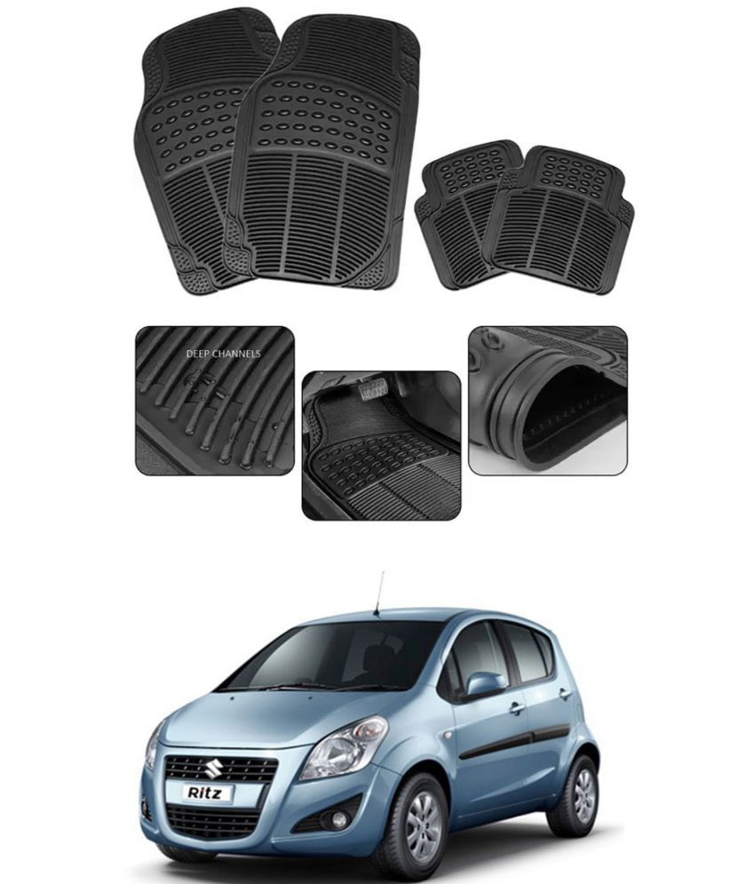     			RONISH Car Rubber Mat (Set Of 4) Foot Mat For Maruti Suzuki Ritz