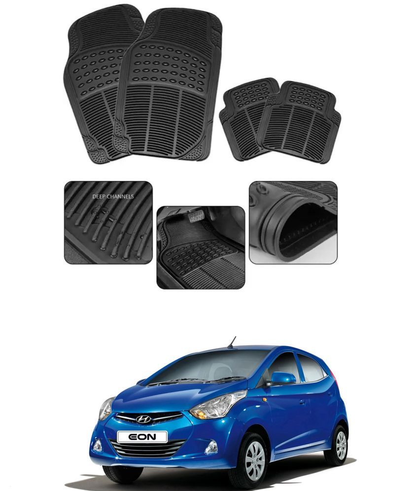     			RONISH Car Rubber Mat (Set Of 4) Foot Mat For Hyundai Eon