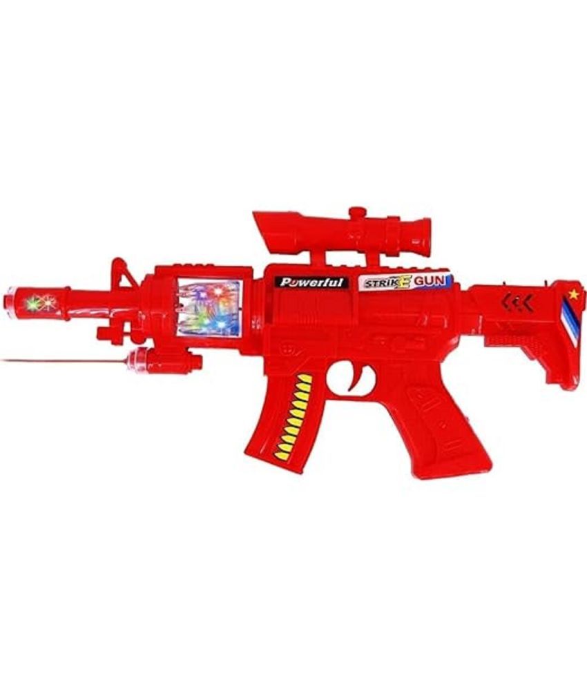     			1630 Y-YESKART TOYS RED Strike  Gun with Sound, Laser Light and LED Lights for Kids | Lights and Sound Feature Guns Toys | Toy Gun for Kids and Children | Colour : Red Color | Set of 1