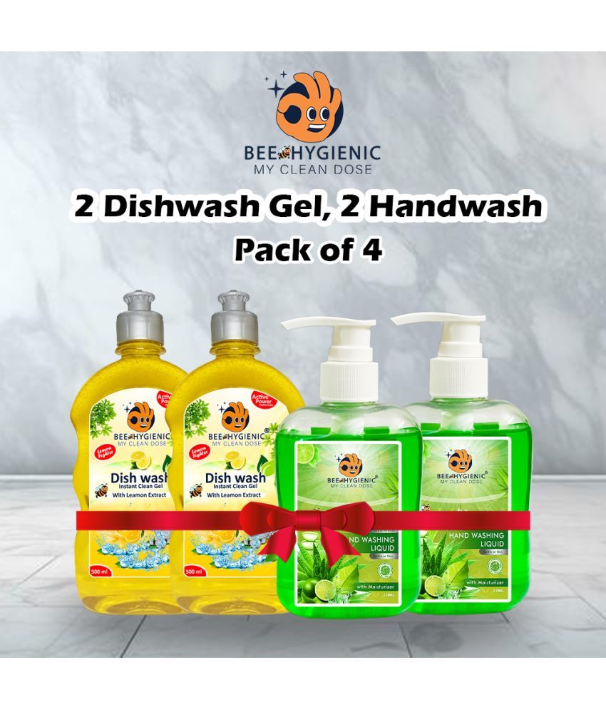     			BEE HYGIENIC Dishwash Gel Lemon 500 g Pack of 4