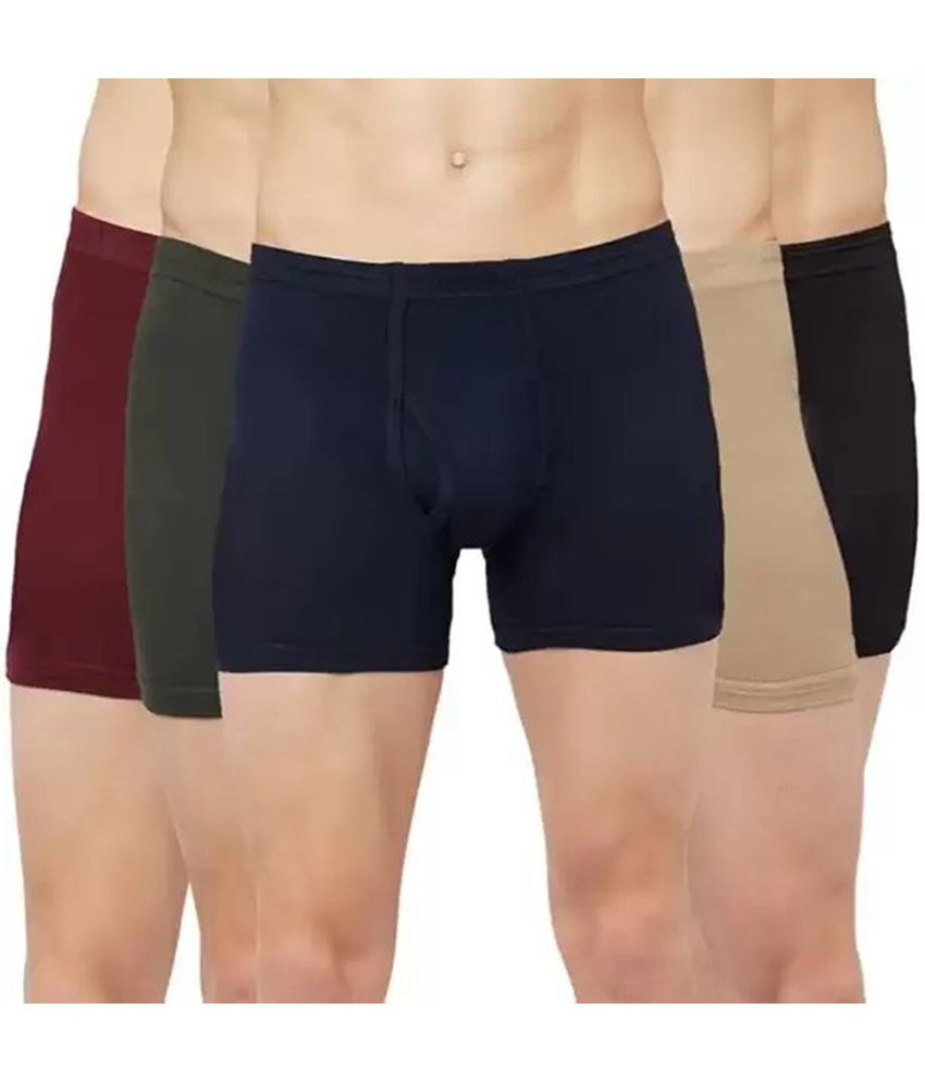     			Cavenders Pack of 5 Cotton Blend Trunks For Men's ( Multicolor )