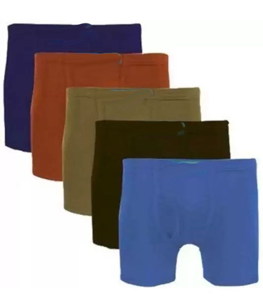     			Cavenders Pack of 5 Cotton Blend Trunks For Men's ( Multicolor )