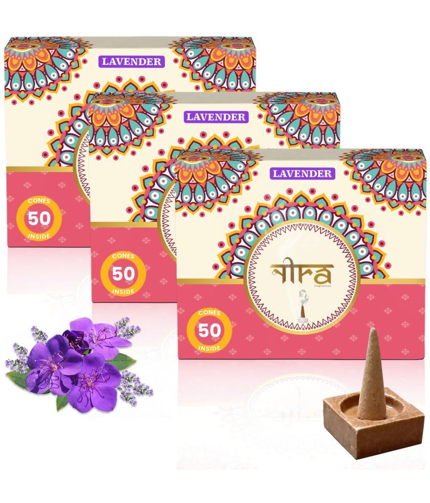     			Nira Fragrances Incense Dhoop Cone Lavender 150 Pieces ( Pack of 3 )