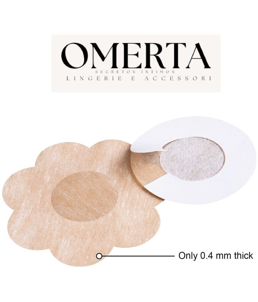     			Omerta Best Quality Cheapest Lingerie Accessories Flix Disposable Cotton Nipple Cover with Skin Friendly Adhesive for Women - 30 Pair